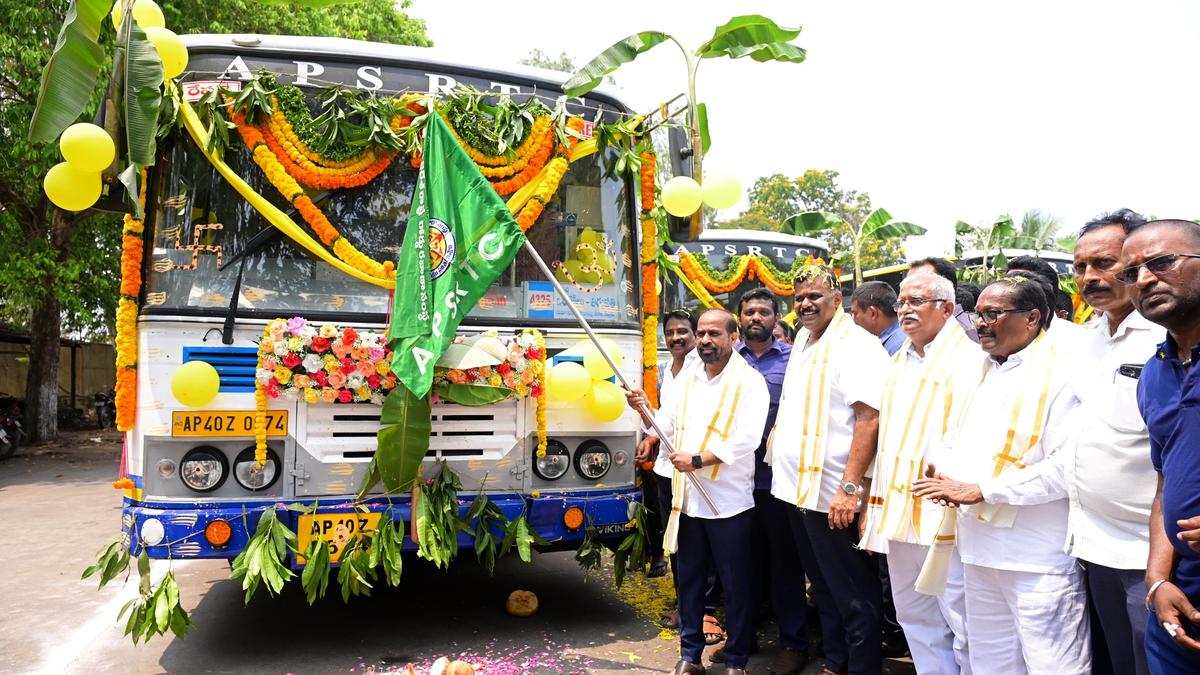 Ministers flag off two APSRTC buses from Repalle to Tirupati